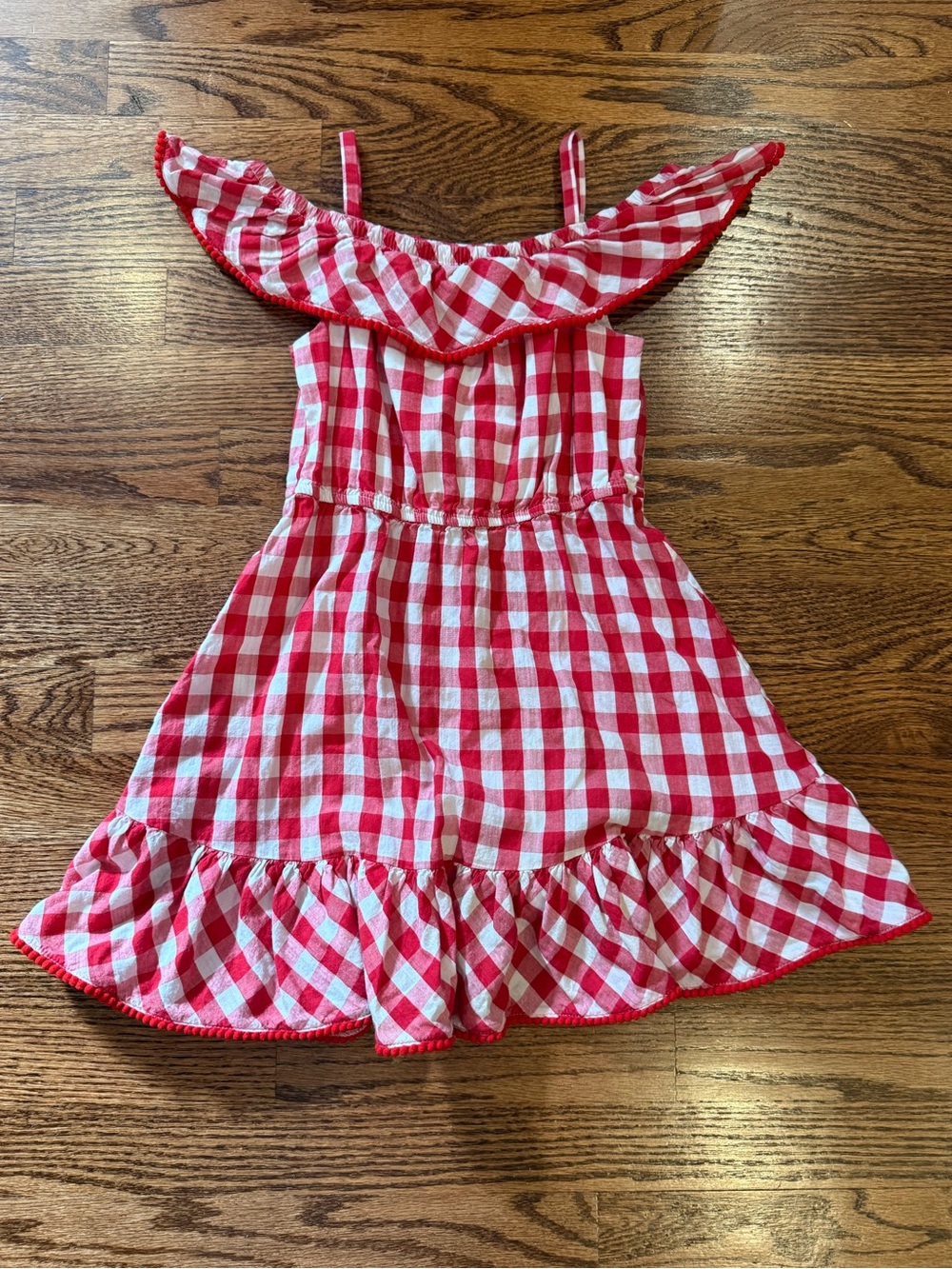 Pippa & Julie Gingham Off Shoulder Dress Sz 6
